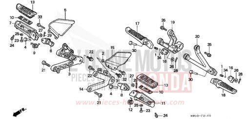 PEDANA (1) CBR900RRN di 1992